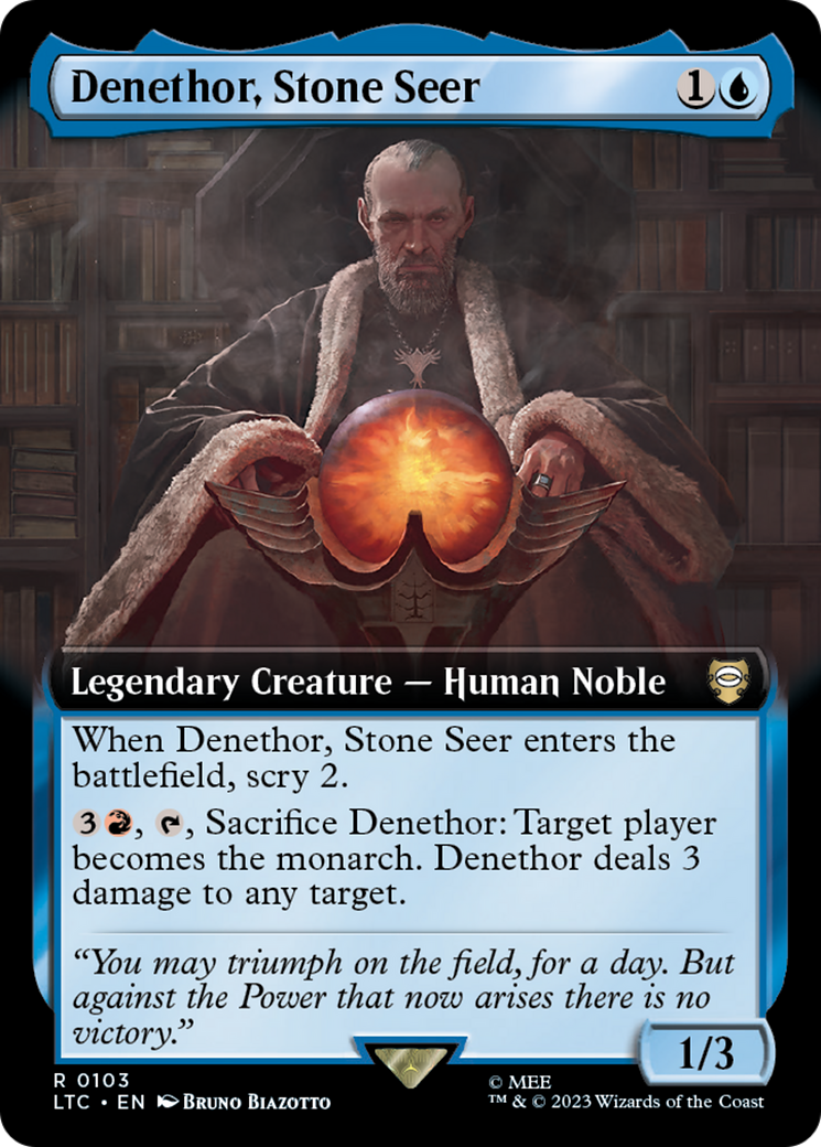 Denethor, Stone Seer (Extended Art) [The Lord of the Rings: Tales of Middle-Earth Commander] | Exor Games Summserside