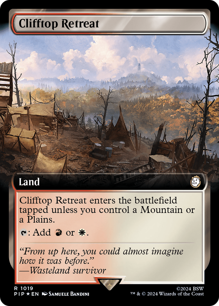 Clifftop Retreat (Extended Art) (Surge Foil) [Fallout] | Exor Games Summserside