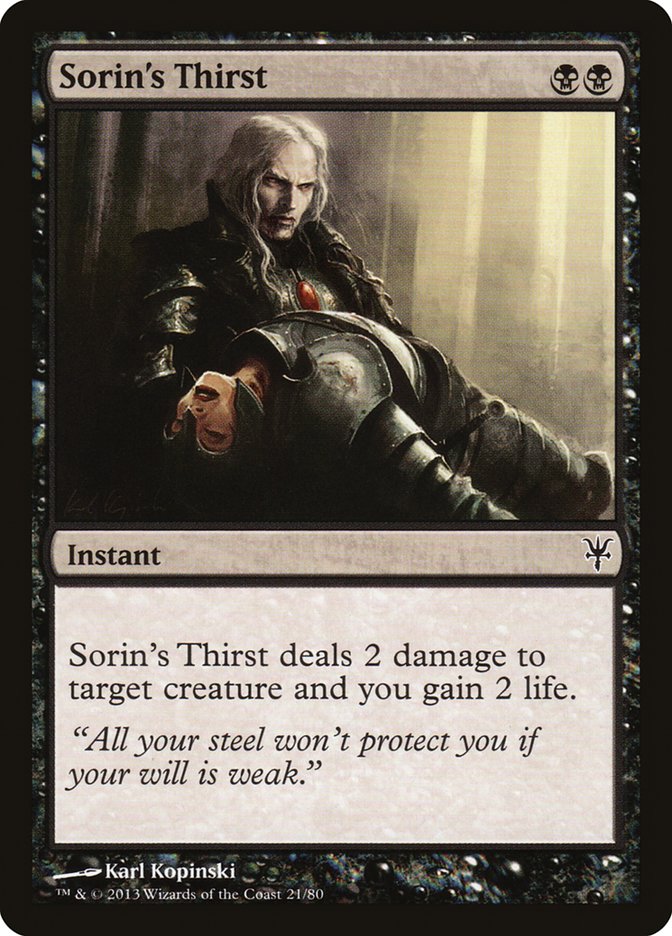 Sorin's Thirst [Duel Decks: Sorin vs. Tibalt] | Exor Games Summserside