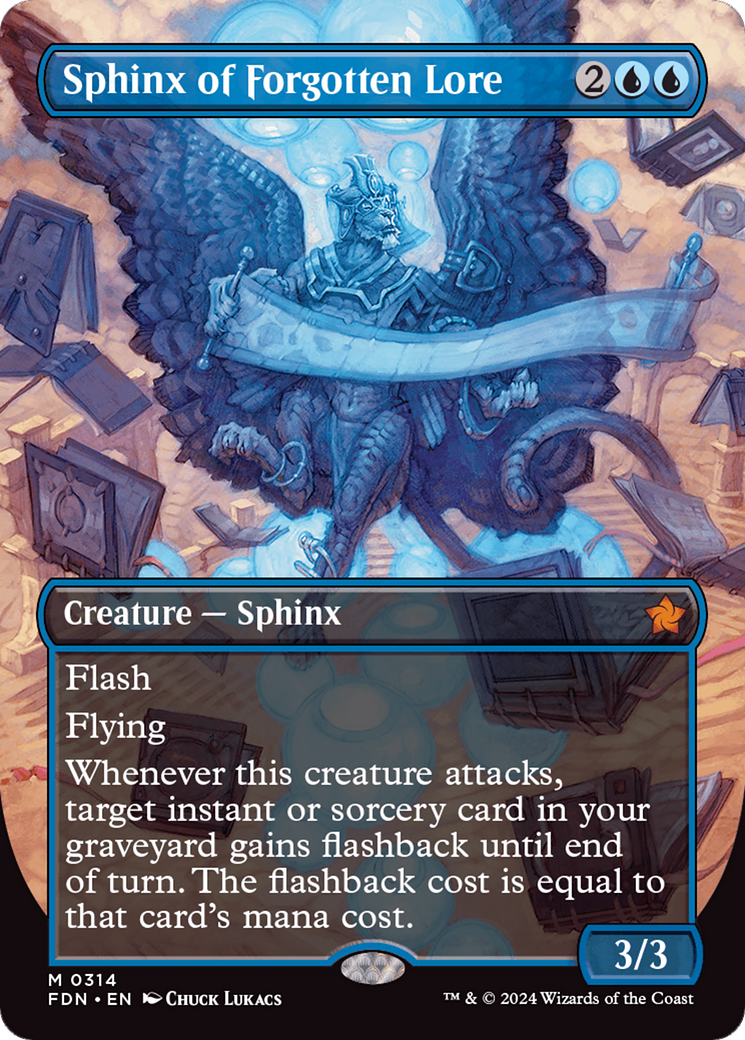 Sphinx of Forgotten Lore (Borderless) [Foundations] | Exor Games Summserside
