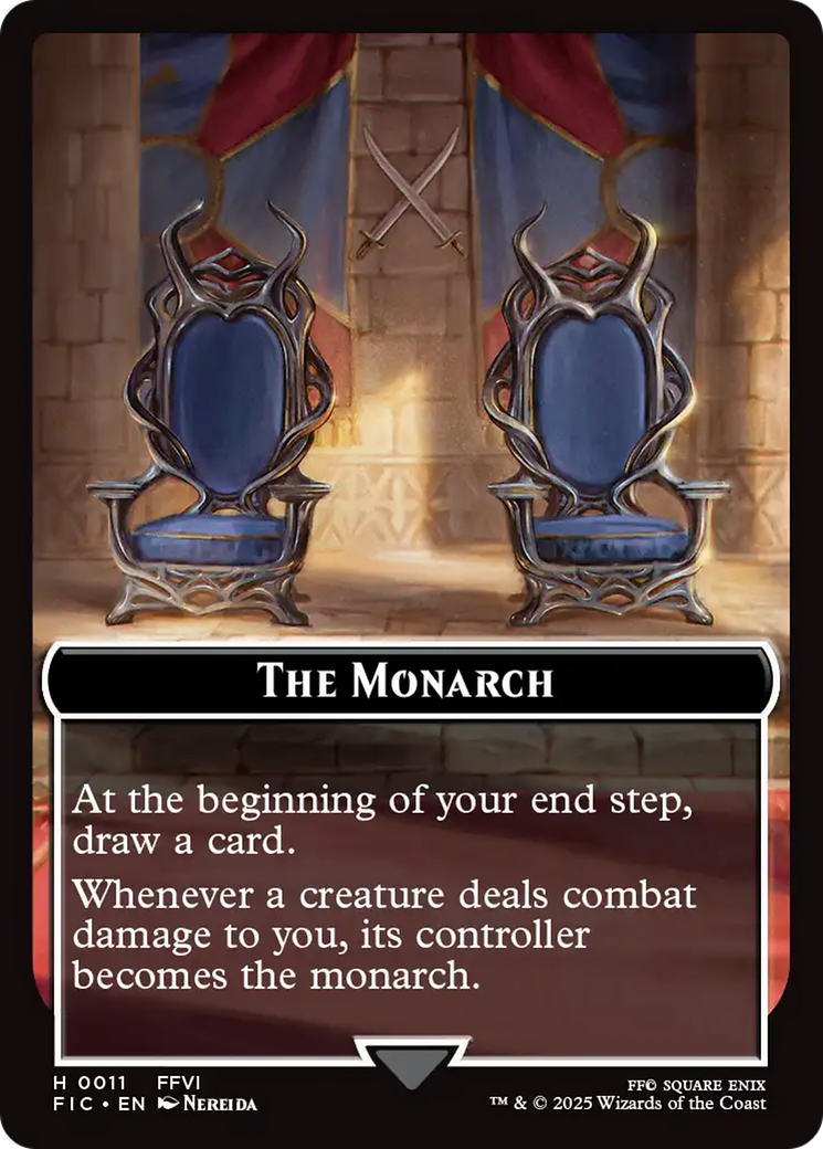 The Blackjack // The Monarch Double-Sided Token (Surge Foil) [FINAL FANTASY Commander Tokens] | Exor Games Summserside