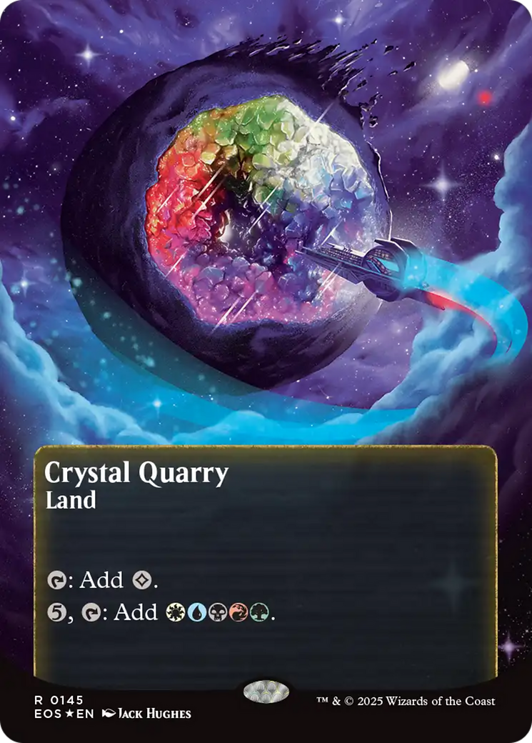 Crystal Quarry (0145) (Borderless) (Galaxy Foil) [Edge of Eternities: Stellar Sights] | Exor Games Summserside