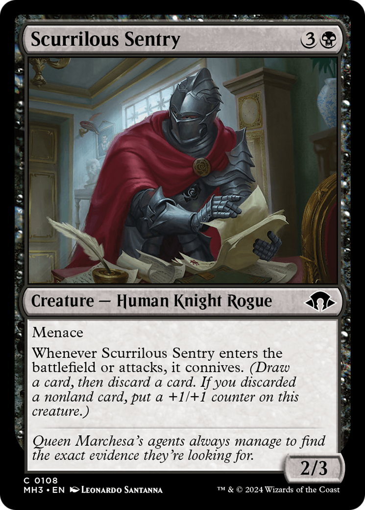 Scurrilous Sentry [Modern Horizons 3] | Exor Games Summserside