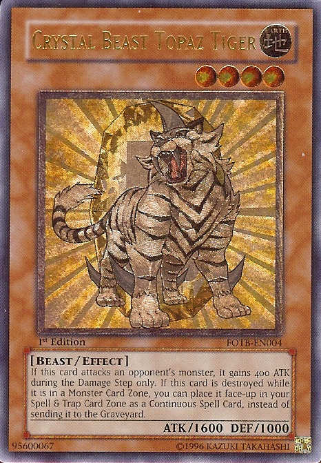 Crystal Beast Topaz Tiger [FOTB-EN004] Ultimate Rare | Exor Games Summserside