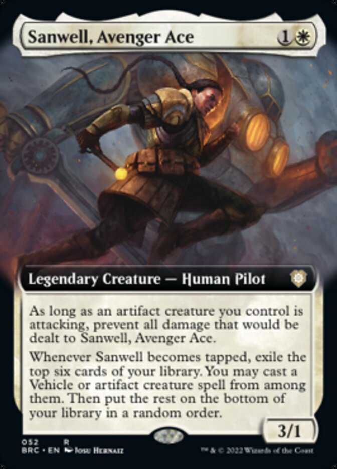 Sanwell, Avenger Ace (Extended Art) [The Brothers' War Commander] | Exor Games Summserside