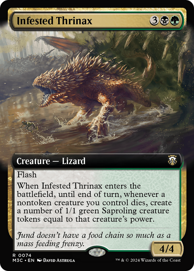 Infested Thrinax (Extended Art) (Ripple Foil) [Modern Horizons 3 Commander] | Exor Games Summserside