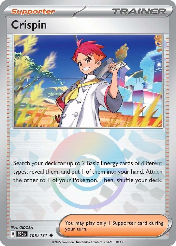 Crispin (105/131) (Poke Ball Pattern) [Scarlet & Violet: Prismatic Evolutions] | Exor Games Summserside