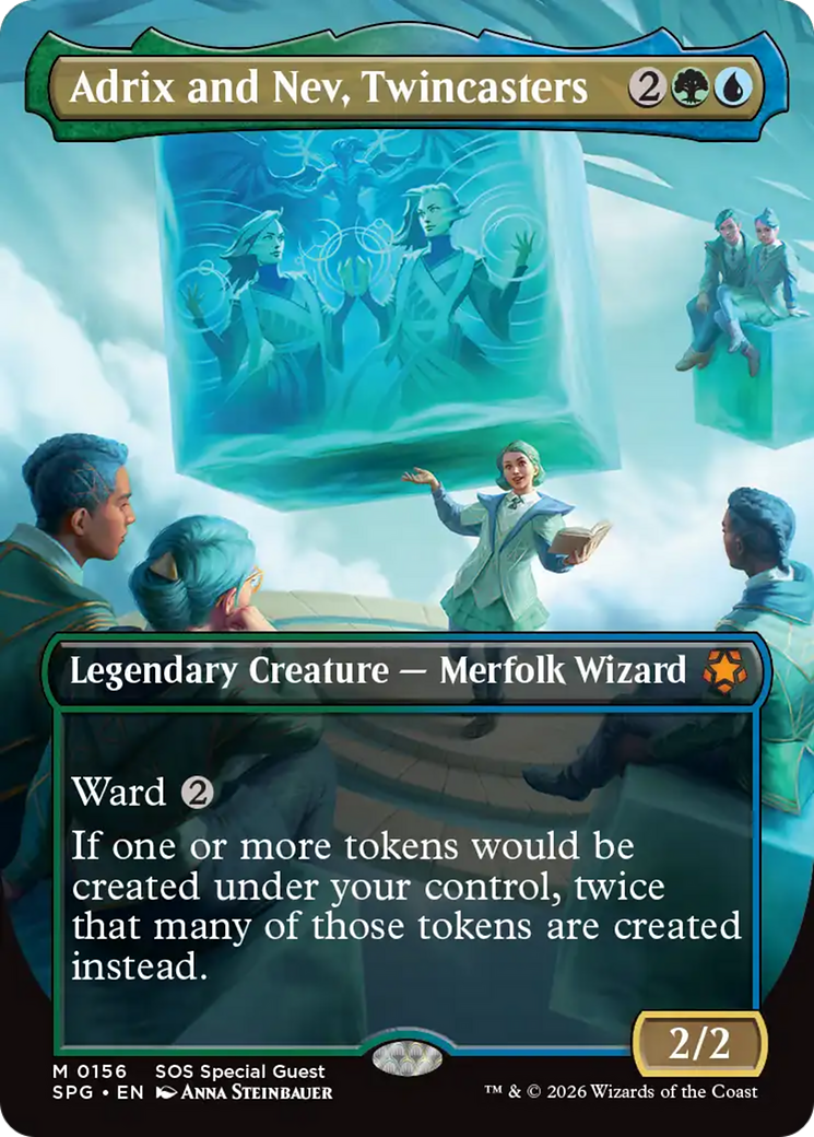 Adrix and Nev, Twincasters (Borderless) [Secrets of Strixhaven Special Guests] | Exor Games Summserside