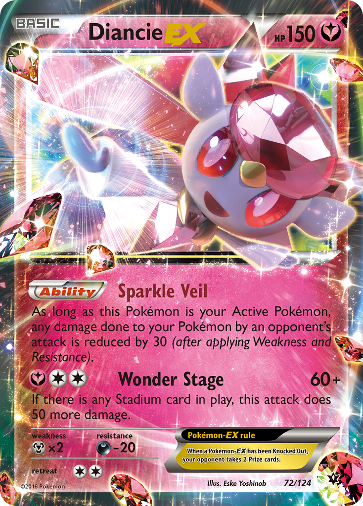 Diancie EX (72/124) [XY: Fates Collide] | Exor Games Summserside