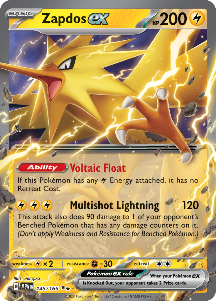 Zapdos ex (145/165) [Scarlet & Violet: 151] | Exor Games Summserside