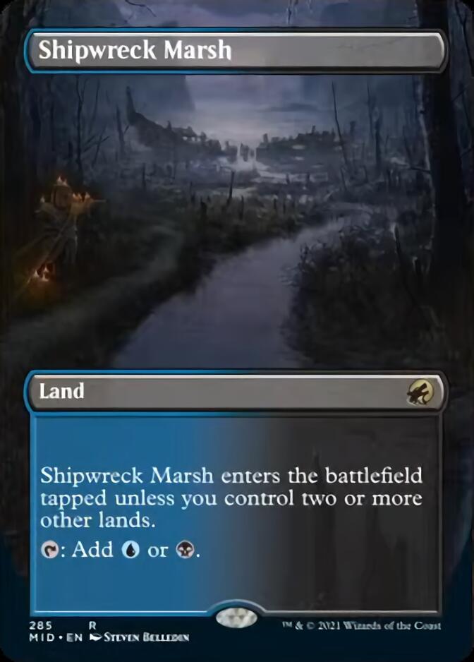 Shipwreck Marsh (Borderless Alternate Art) [Innistrad: Midnight Hunt] | Exor Games Summserside