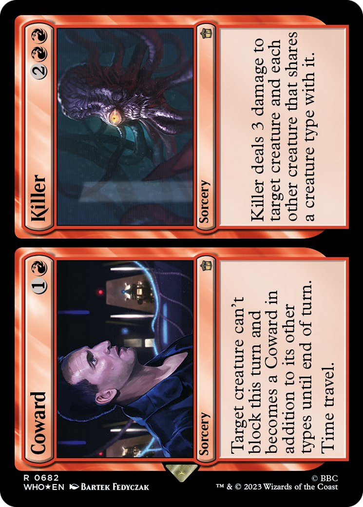 Coward // Killer (Surge Foil) [Doctor Who] | Exor Games Summserside