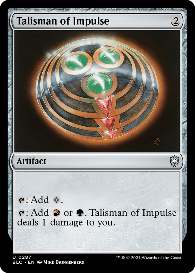 Talisman of Impulse [Bloomburrow Commander] | Exor Games Summserside