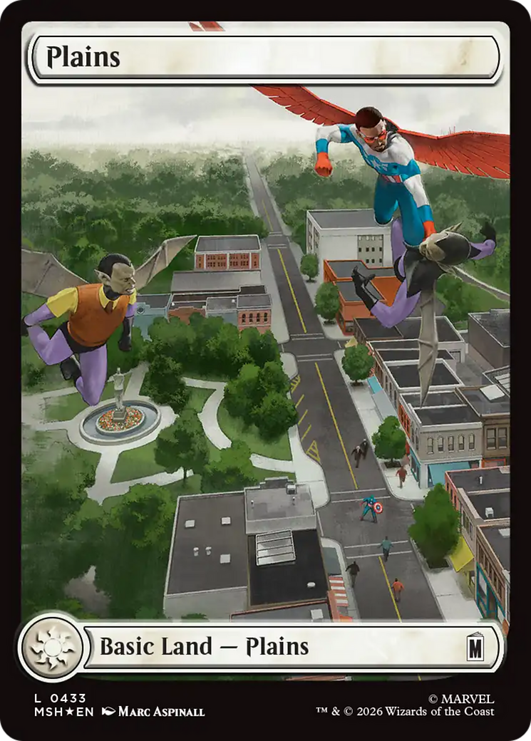 Plains (0433) (Surge Foil) [Marvel Super Heroes] | Exor Games Summserside