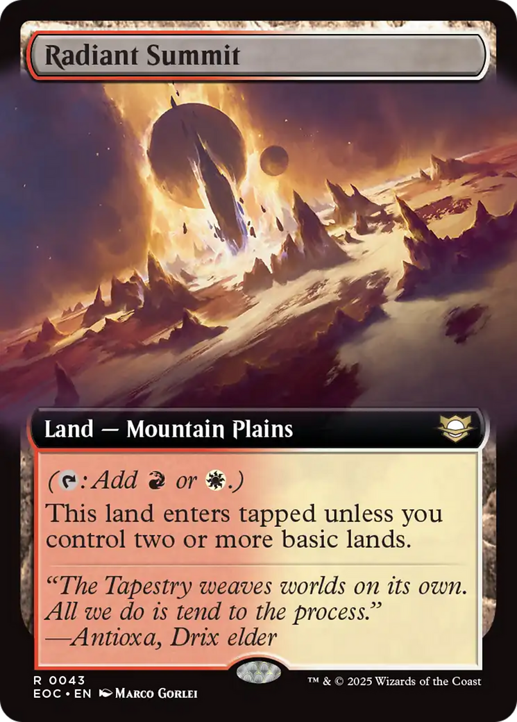 Radiant Summit (Extended Art) [Edge of Eternities Commander] | Exor Games Summserside