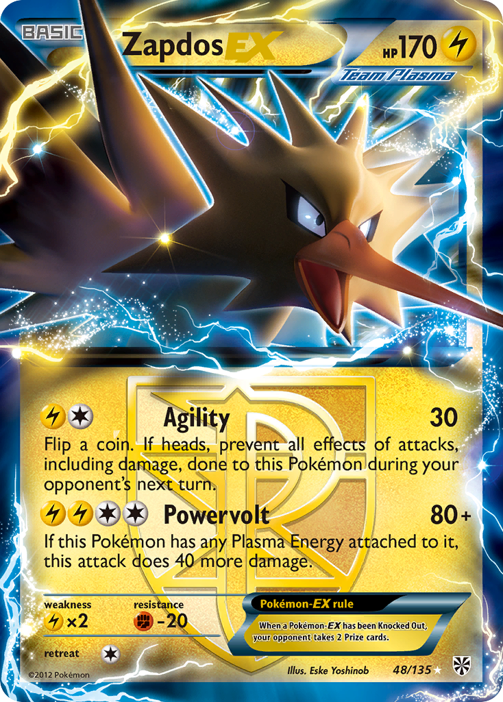 Zapdos EX (48/135) [Black & White: Plasma Storm] | Exor Games Summserside