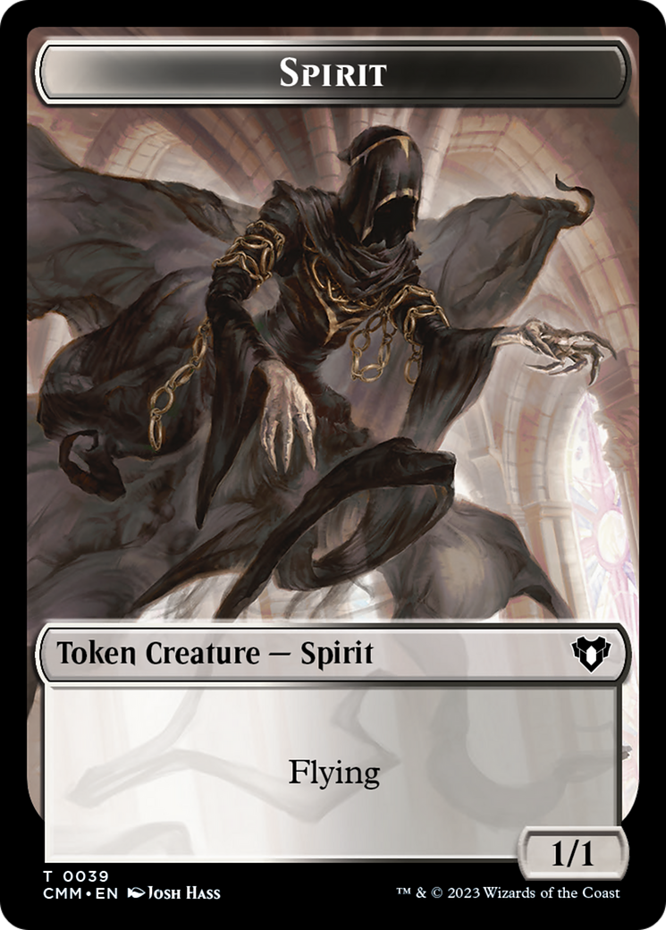 Spirit Token (39) [Commander Masters Tokens] | Exor Games Summserside