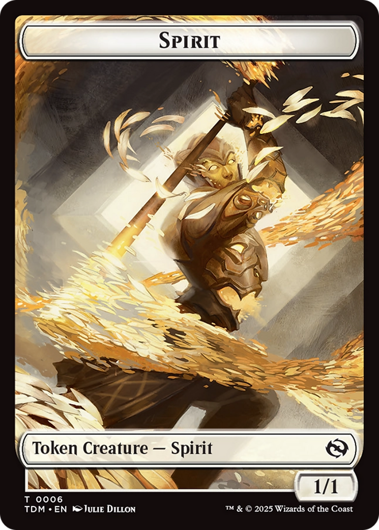 Spirit (0006) // Spirit (0007) Double-Sided Token [Tarkir: Dragonstorm Tokens] | Exor Games Summserside