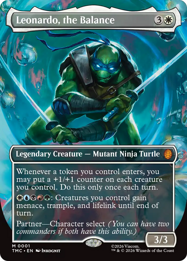 Leonardo, the Balance (Borderless) [Teenage Mutant Ninja Turtles Commander] | Exor Games Summserside