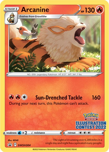 Arcanine (SWSH304) (Illustration Contest 2022) [Sword & Shield: Black Star Promos] | Exor Games Summserside