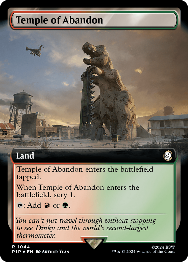 Temple of Abandon (Extended Art) (Surge Foil) [Fallout] | Exor Games Summserside