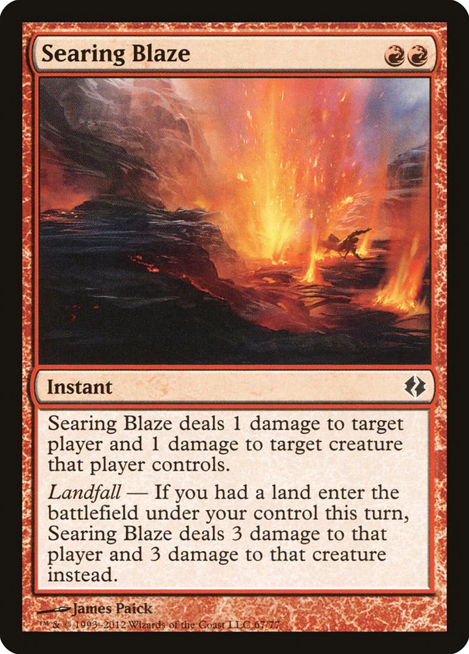 Searing Blaze [Duel Decks: Venser vs. Koth] | Exor Games Summserside