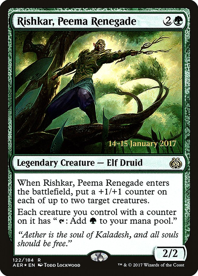 Rishkar, Peema Renegade [Aether Revolt Prerelease Promos] | Exor Games Summserside