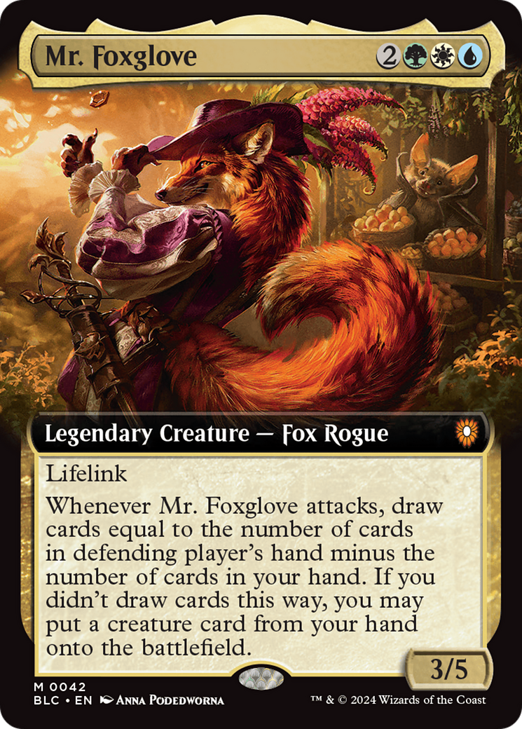 Mr. Foxglove (Extended Art) [Bloomburrow Commander] | Exor Games Summserside