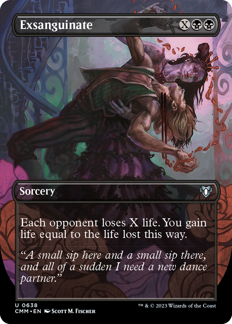 Exsanguinate (Borderless Alternate Art) [Commander Masters] | Exor Games Summserside