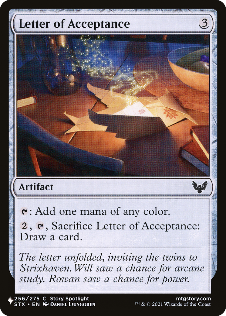 Letter of Acceptance [The List] | Exor Games Summserside