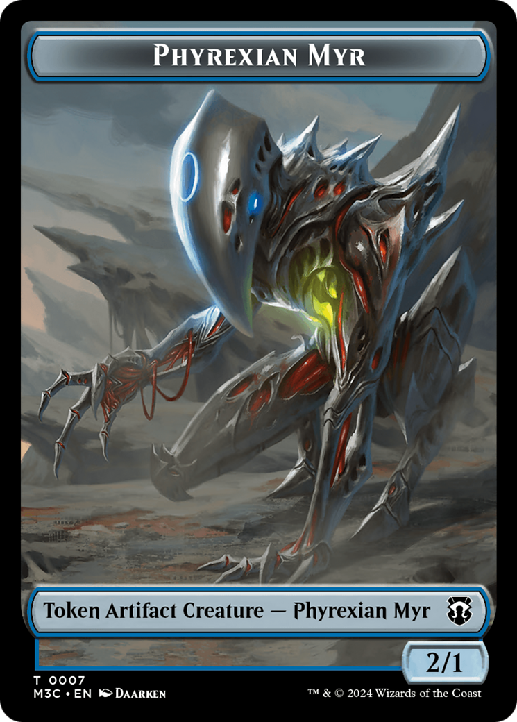 Phyrexian Myr // Servo Double-Sided Token [Modern Horizons 3 Commander Tokens] | Exor Games Summserside