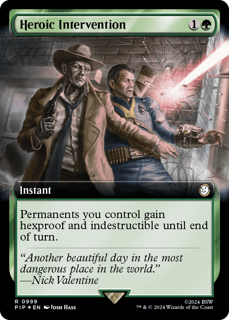 Heroic Intervention (Extended Art) (Surge Foil) [Fallout] | Exor Games Summserside