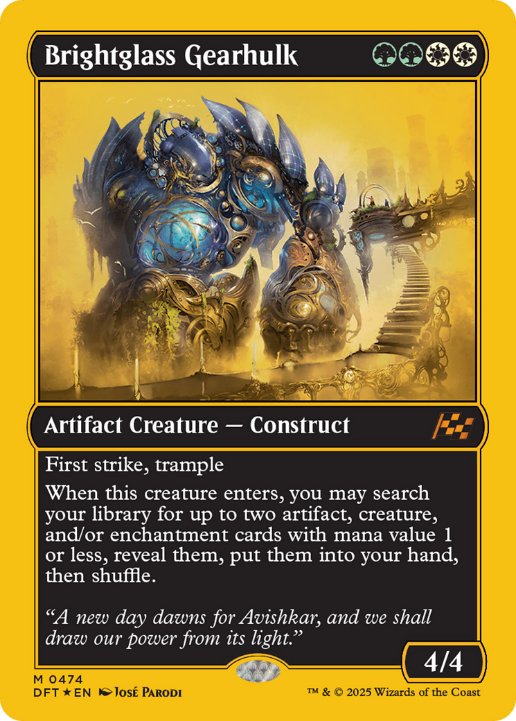 Brightglass Gearhulk (First-Place Foil) [Aetherdrift] | Exor Games Summserside