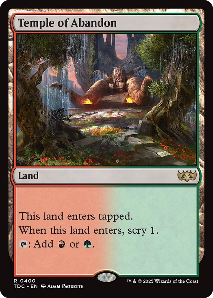 Temple of Abandon [Tarkir: Dragonstorm Commander] | Exor Games Summserside