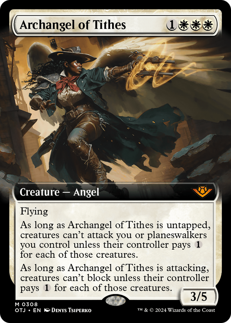 Archangel of Tithes (Extended Art) [Outlaws of Thunder Junction] | Exor Games Summserside