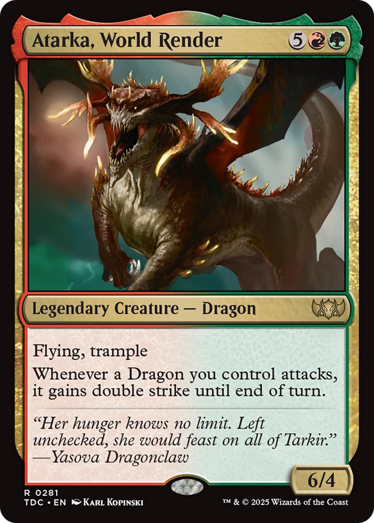 Atarka, World Render [Tarkir: Dragonstorm Commander] | Exor Games Summserside