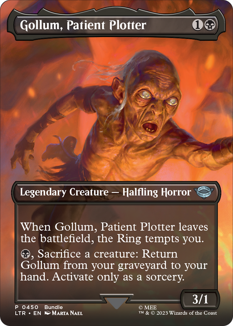 Gollum, Patient Plotter (Borderless Alternate Art) [The Lord of the Rings: Tales of Middle-Earth] | Exor Games Summserside