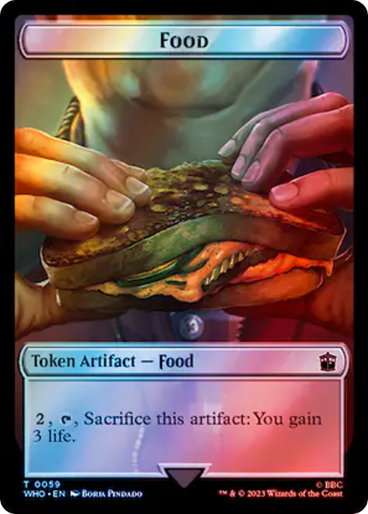 Alien Angel // Food (0059) Double-Sided Token (Surge Foil) [Doctor Who Tokens] | Exor Games Summserside