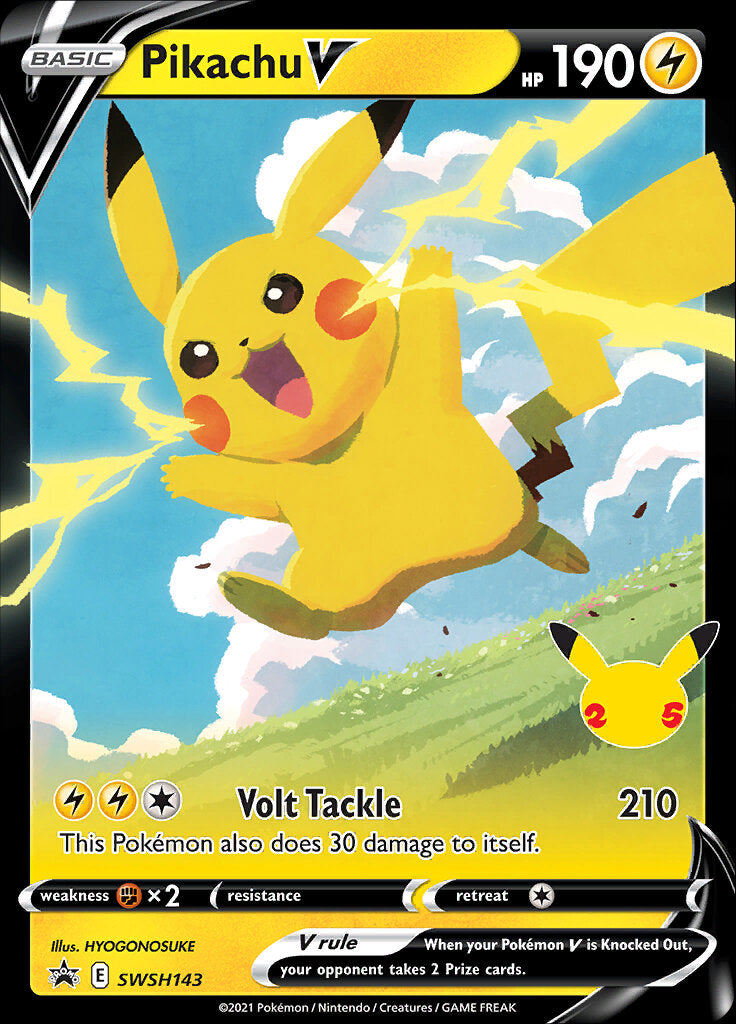 Pikachu V (SWSH143) (Celebrations) [Sword & Shield: Black Star Promos] | Exor Games Summserside