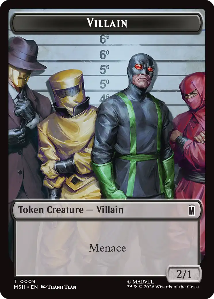 Robot Hero // Villain Double-Sided Token [Marvel Super Heroes Commander Tokens] | Exor Games Summserside