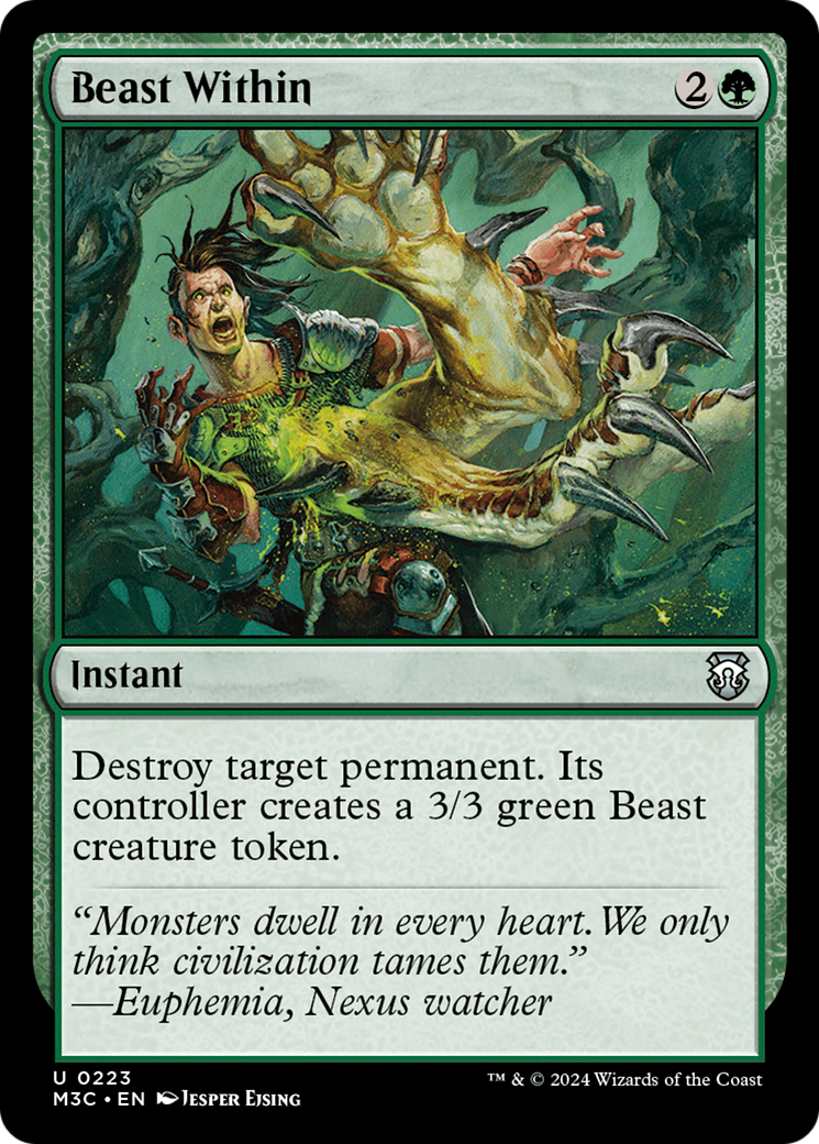 Beast Within (Ripple Foil) [Modern Horizons 3 Commander] | Exor Games Summserside