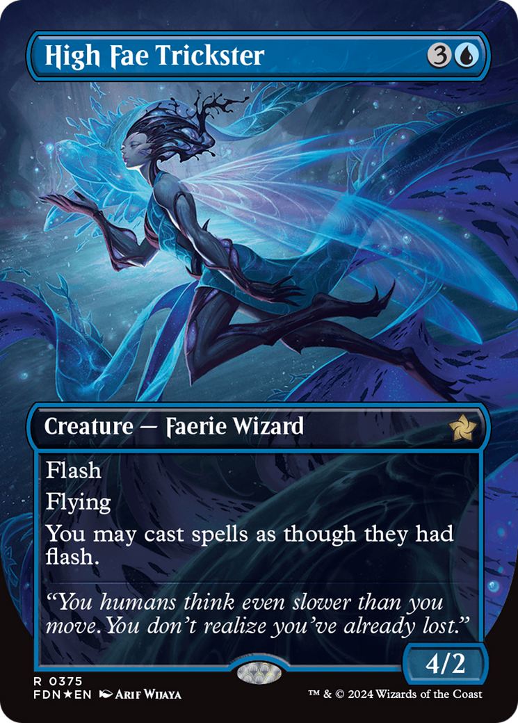 High Fae Trickster (Borderless) (Mana Foil) [Foundations] | Exor Games Summserside