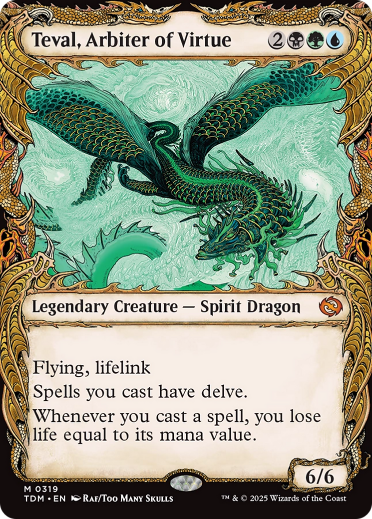Teval, Arbiter of Virtue (Showcase) [Tarkir: Dragonstorm] | Exor Games Summserside