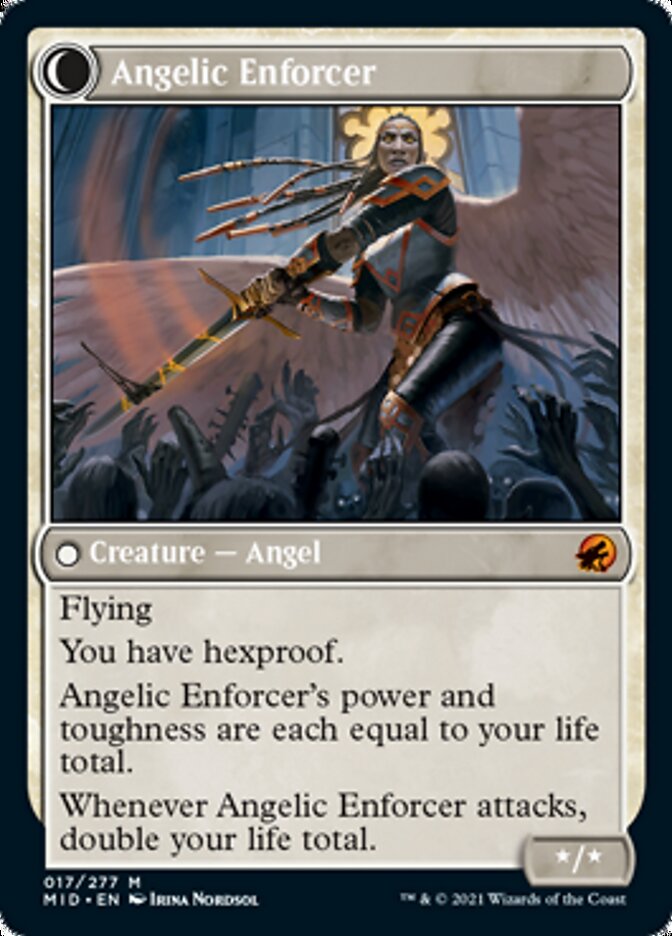 Enduring Angel // Angelic Enforcer [Innistrad: Midnight Hunt] | Exor Games Summserside