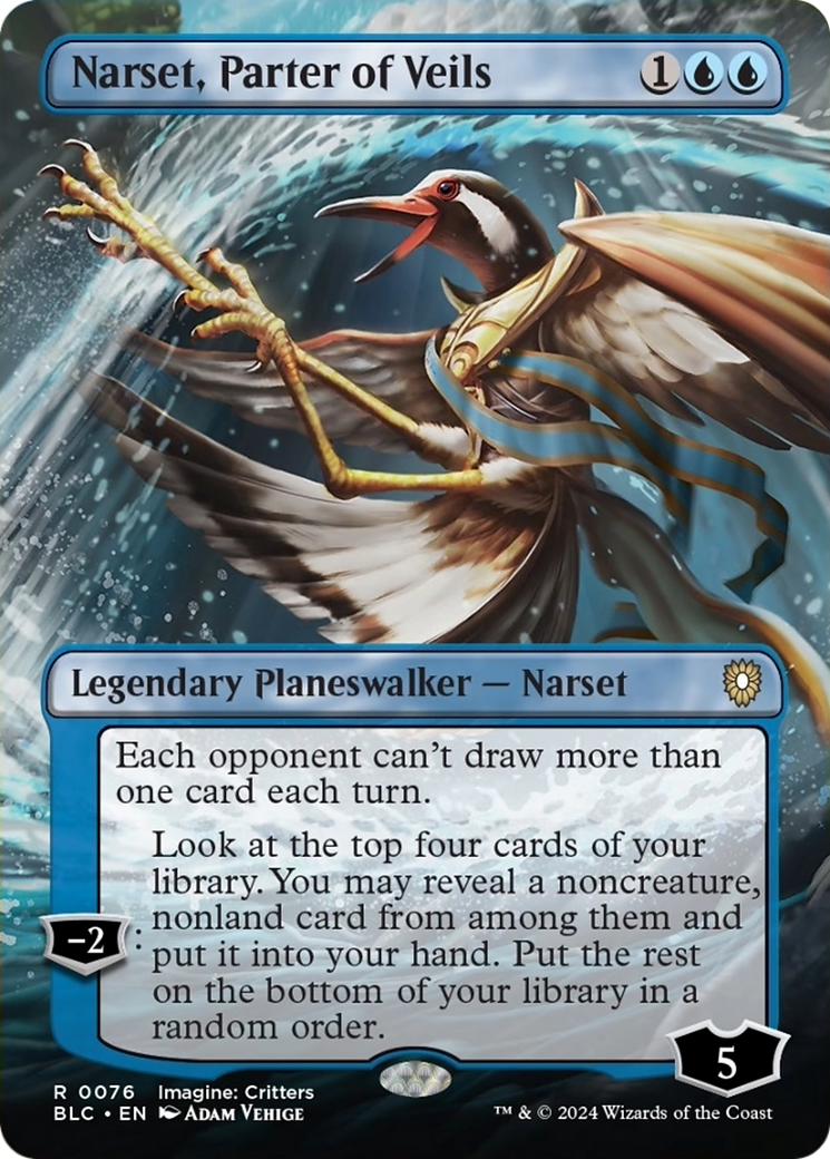 Narset, Parter of Veils (Borderless) [Bloomburrow Commander] | Exor Games Summserside