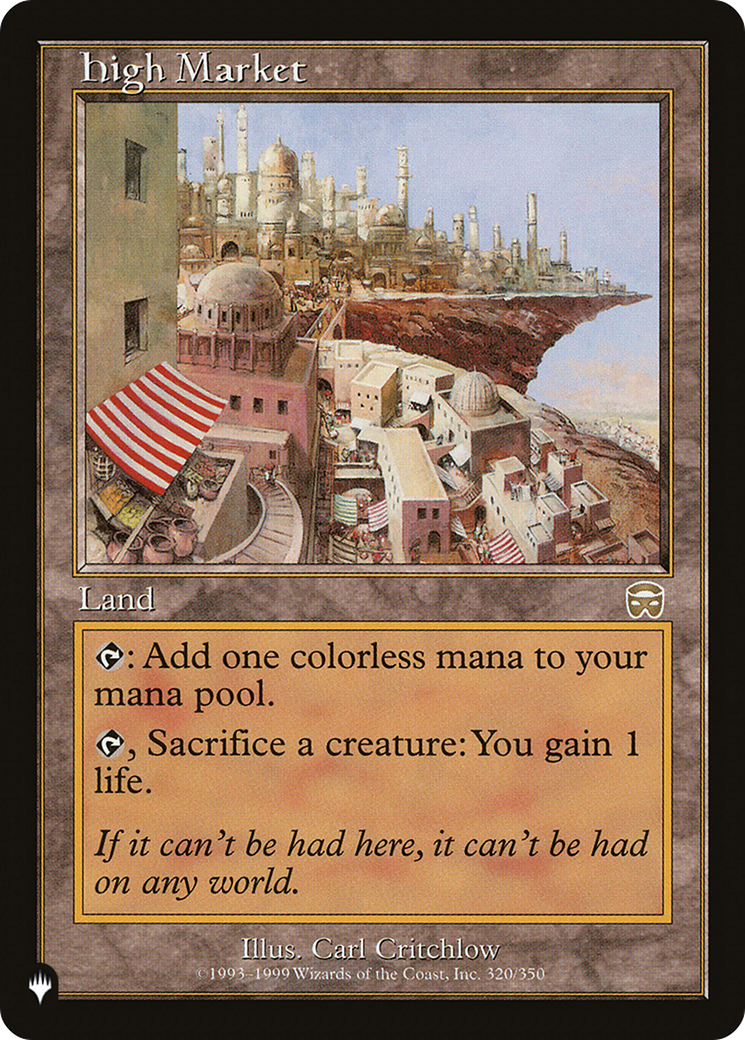 High Market [The List] | Exor Games Summserside