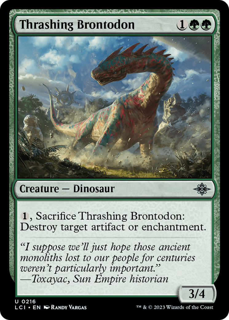 Thrashing Brontodon [The Lost Caverns of Ixalan] | Exor Games Summserside