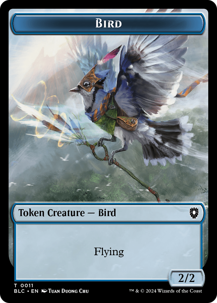 Bird (011) // Shark Double-Sided Token [Bloomburrow Commander Tokens] | Exor Games Summserside