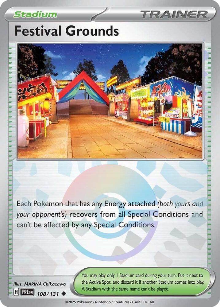 Festival Grounds (108/131) (Poke Ball Pattern) [Scarlet & Violet: Prismatic Evolutions] | Exor Games Summserside