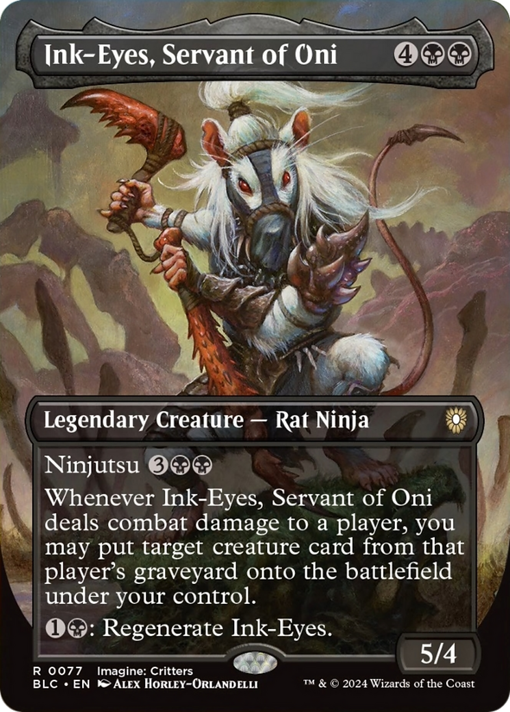 Ink-Eyes, Servant of Oni (Borderless) [Bloomburrow Commander] | Exor Games Summserside